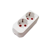 Колодка Прогресс 2р.С/З белый (без инд.упаковки) (1/10/100)