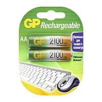 Аккумулятор бытовой GP HR6 AA BL2 NI-MH 2100mAh в пластиковой упаковке (2/20/200)