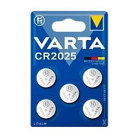 Батарейка Varta ELECTRONICS CR2025 BL5 Lithium 3V (6025) (5/50/500)