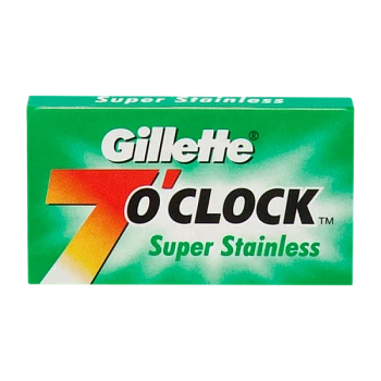 Лезвия Gillette Stainless 7 O'Clock двустронние 5шт в упаковке, цена за 1 лезвие (5/100)