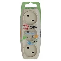 Разветвитель ЭРА SP 3р.Б/З 16A бежевый (1/10/60)