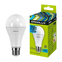 Лампа светодиодная Ergolux A65 E27 25W 4000К 180-240V груша ЛОН (1/10/100)
