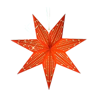 Бумажная звезда Camelion LGТ-001 со светодиодной гирляндой красная 45см (1/20)
