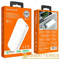 Внешний аккумулятор Borofone BJ1A 20000mAh 2.0A 1USB/Type-C QC3.0 белый (1/27)