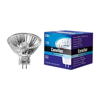 Лампа галогенная Camelion MR16 GU5.3 50W 2800К 12V софит 50мм прозрачная (1/10/200)