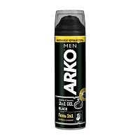 Гель для бритья и умывания Arko Black 2в1 200мл (1/24)