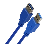 Кабель Smartbuy K-870 USB3.0 (m)-USB3.0 (f) 1.8м силикон синий (1/25)
