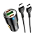 Автомобильное З/У HOCO NZ6 1USB/2Type-C 3.0A 45W PD3.0 черный (1/12/120)