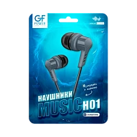 Наушники внутриканальные GFPower H01 с микр. черный (1/1000)