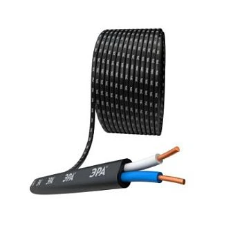 Кабель электрический ЭРА ВВГ Пнг(А)-LS 2 х 2.5 кв.мм черный ГОСТ бухта 50м (цена за 1м.)