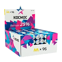 Батарейка Космос LR6 AA Shrink 4 Alkaline 1.5V (96/384)
