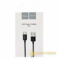 Кабель HOCO X23 USB (m)-Type-C (m) 1м 3.0A TPE черный (1/46/276)