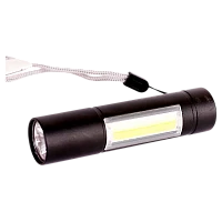 Фонарь туристический Ultraflash LED51523 3W 2LED от аккумулятора 3 режима черный (1/240)