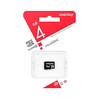 Карта памяти microSD Smartbuy 4GB Class4 4 МБ/сек без адаптера