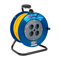 Удлинитель силовой Космос 4р.Б/З 16A 50.0м ПВС 2x1.5мм² IP20 на катушке (1)