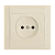 Розетка Makel Defne 1гн. 16A Б/З керамика кремовый 42010002 (1/12)