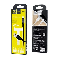 Кабель GFPower 01T USB (m)-Type-C (m) 1м 2.4A ПВХ черный (1/200/800)