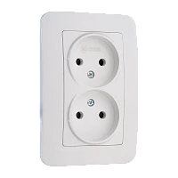 Розетка Makel Lillium Natural 2гн. 16A белый 55017 (1/12)