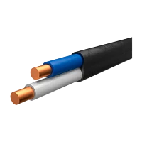 Кабель электрический МарПосад ВВГ Пнг 2 х 1.5 кв.мм черный НЕ ГОСТ бухта 100м (цена за 1м.)