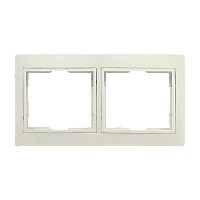 Рамка Smartbuy 2-местная горизонтальная бежевая "Венера"