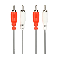 Кабель Smartbuy KA-221 2xRCA (m)-2xRCA (m) 1.8м силикон серый (1/50)