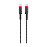 Кабель HOCO X59 Type-C (m)-Type-C (m) 2м 3.0A нейлон черный (1/33/330)