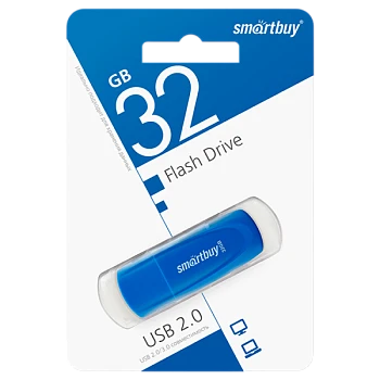 Флеш-накопитель Smartbuy Scout 32GB USB2.0 пластик синий
