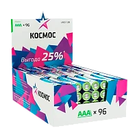 Батарейка Космос LR03 AAA Shrink 4 Alkaline 1.5V (96/384)
