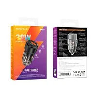 Автомобильное З/У Borofone BZ20 1USB+1Type-C 38W PD,QC черный (1/37/148)