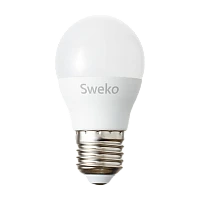 Лампа светодиодная Sweko G45 E27 15W 3000К 230V шар (1/5/100)