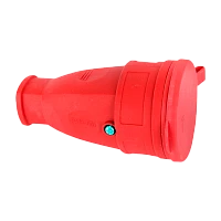 Розетка переносная Volsten Sb1-MZ Red 1гн. 16A С/З со шторкой каучук красный (1/10/100)