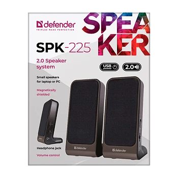 Колонки 2.0 Defender SPK-225 4W USB черный (1/60)
