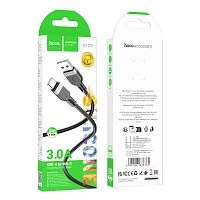 Кабель HOCO X109 USB (m)-Type-C (m) 3м 3.0A силикон черный (1/31/310)