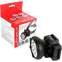 Фонарь налобный Ultraflash LED5363 1.2W 9LED от аккумулятора 2 режима черный (1/5/100)