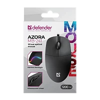 Мышь проводная Defender MB-241 Azora классическая USB черный (1/100)