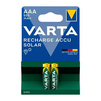 Аккумулятор бытовой Varta HR03 AAA BL2 NI-MH Solar 550mAh (2/20/100) 