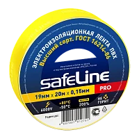 Изолента Safeline 19мм*20м ПВХ желтый (10/200)