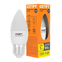 Лампа светодиодная Старт B35 E27 7W 2700К 220V свеча Eco матовая (1/10/100)
