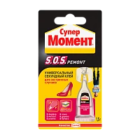 Супер-клей Момент S.O.S. Ремонт 1.5г универсальный BL1 (1/6/240)