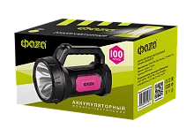 Фонарь туристический Фаzа AccuF7-L1W/L16 1W 1+16LED от аккумулятора черный (1/20)