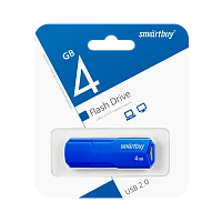 Флеш-накопитель Smartbuy Clue 4GB USB2.0 пластик синий