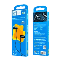 Наушники внутриканальные GFPower M16 с микр. черный (1/200/800)