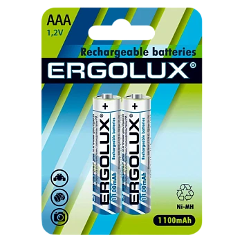 Аккумулятор бытовой Ergolux HR03 AAA BL2 NI-MH 1100mAh (2/24/480)