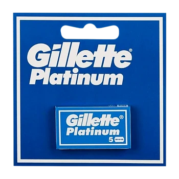 Лезвия Gillette Platinum двустронние 5шт в упаковке, цена за 1 лезвие