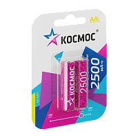 Аккумулятор бытовой Космос HR6 AA BL2 NI-MH 2500mAh (2/24/288)