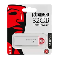 Флеш-накопитель Kingston DataTraveler G4 32GB USB3.0 пластик белый красный