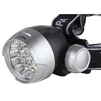Фонарь налобный ЭРА G17 1.3W 17LED от батареек черный серебряный (1/25/100)