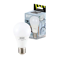 Лампа светодиодная Фаzа A60 E27 18W 5000К 220-240V груша (1/10/100)