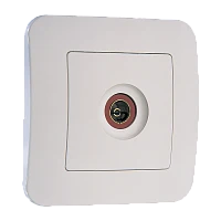 Розетка TV Makel Lillium Natural 1гн. белый 55007M (1/12)