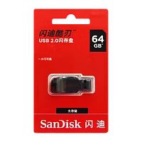 Флеш-накопитель SanDisk Cruzer Blade CZ50 64GB USB2.0 пластик CN (Китай) черный (1/50)